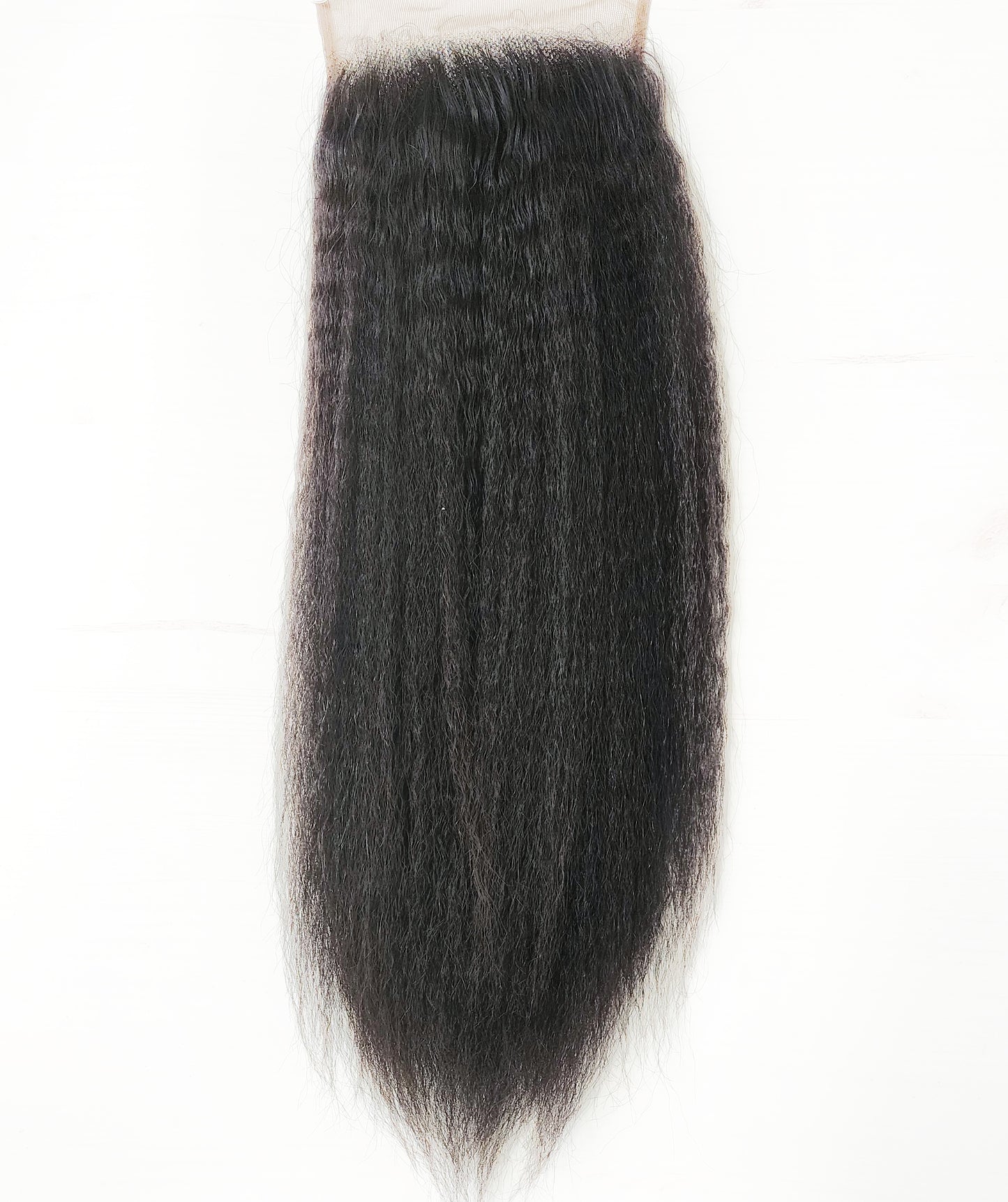 Very Textured Natural Straight Closure