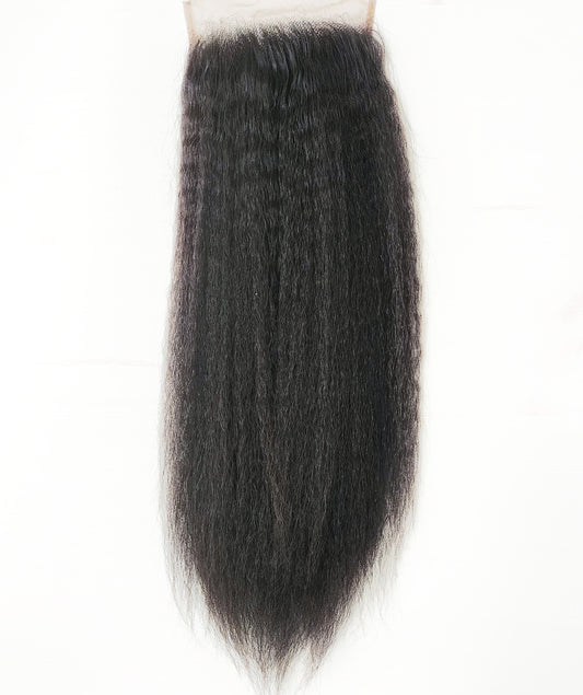 Very Textured Natural Straight Closure