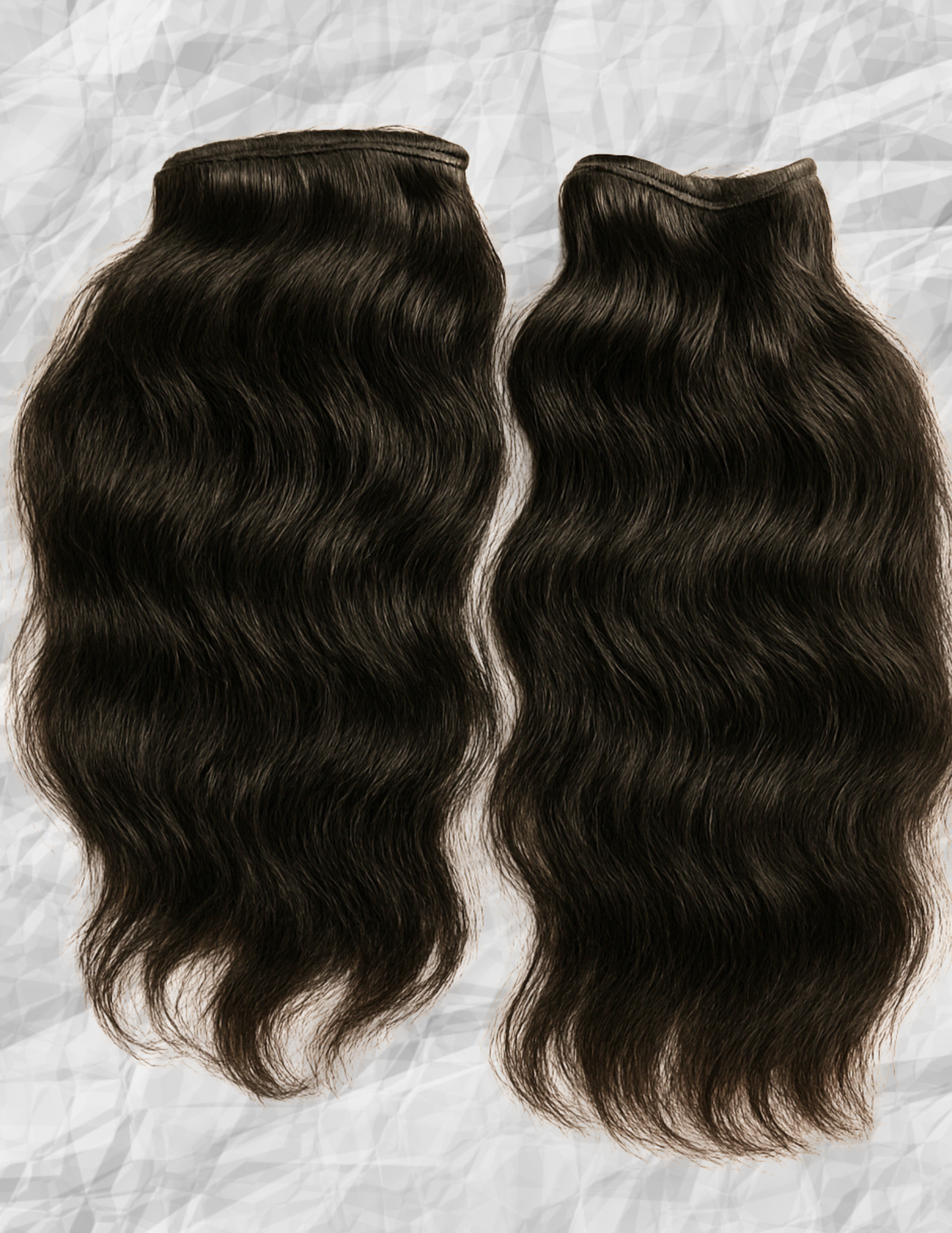 Deep Rich Black RAW Hair - Wavy 2B