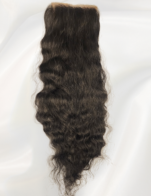 Wavy/Curly 2C Closure - Raw Hair